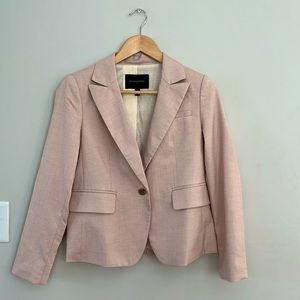 Blush Pink Blazer with Satin Dot Lining